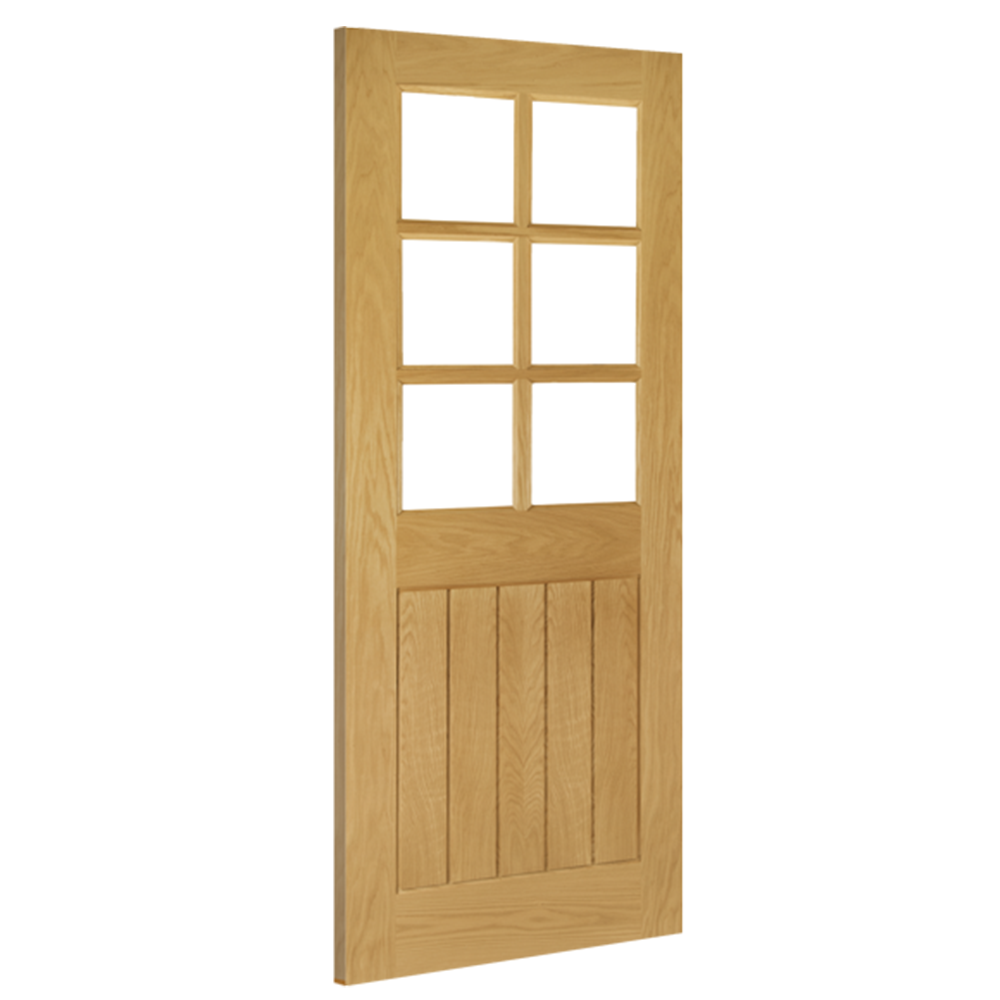 Cottage Ely 6-Light Glazed Internal Oak Door (18mm lippings)
